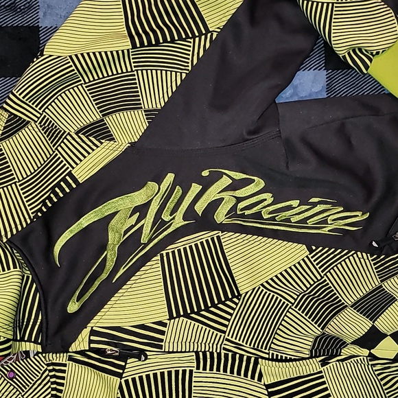Fly Racing. Fleece-lined Full-zip, hooded jacket. Embroidered. Men's size Large - Picture 4 of 14